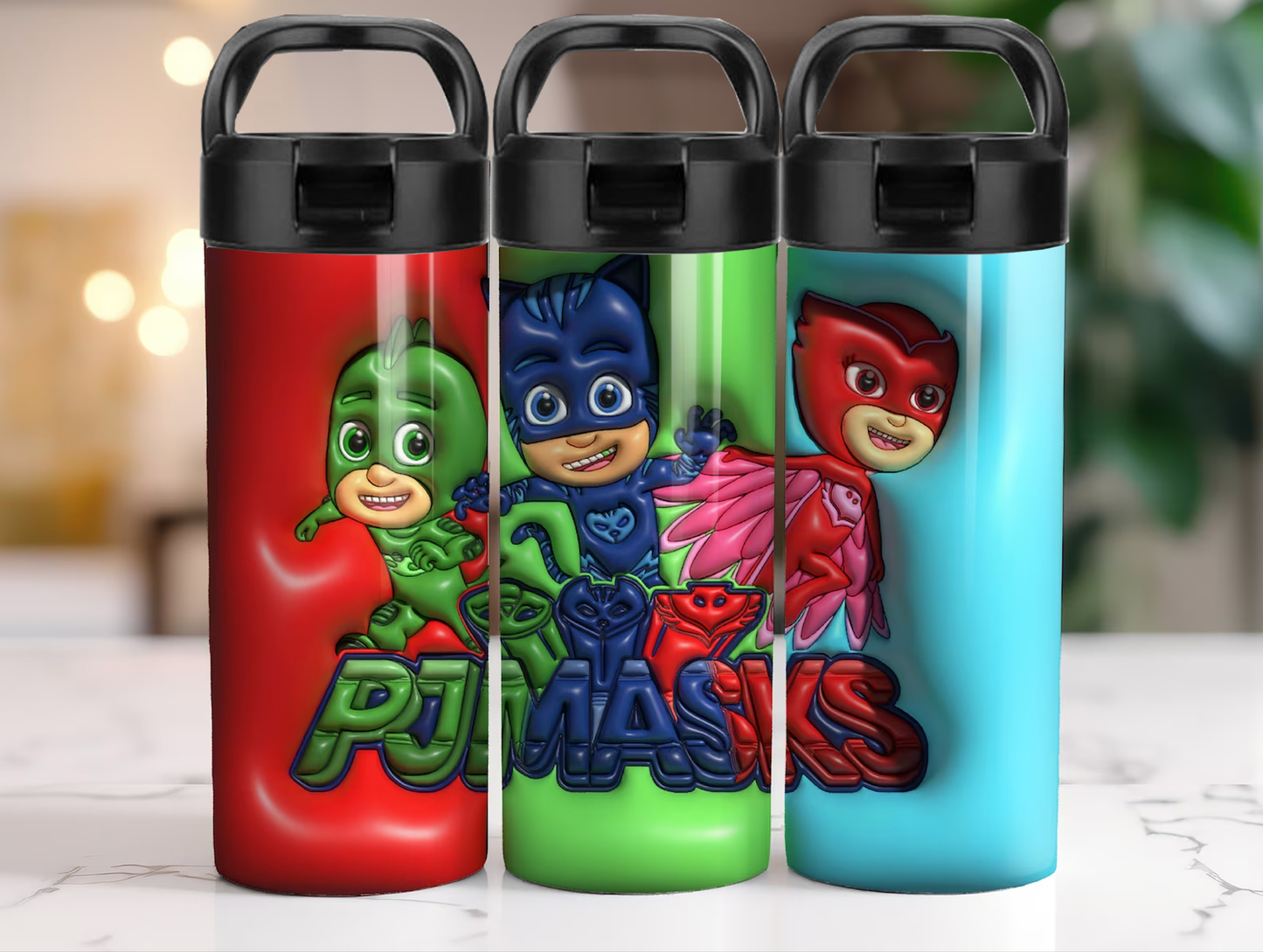 "PJ Masks" 20oz Personalized Stainless Steel Tumbler with Engraved Name