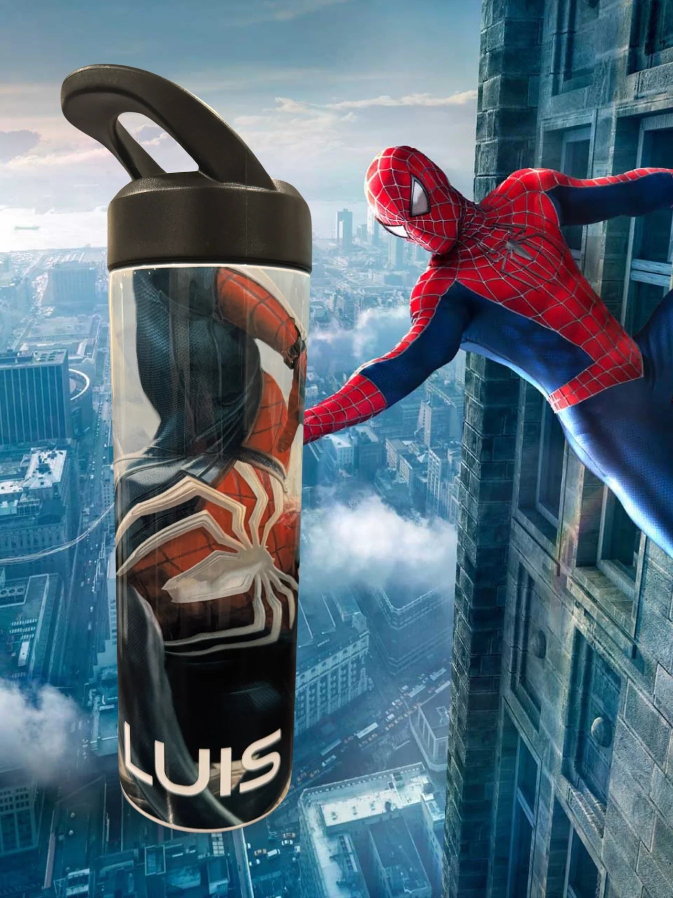 "The Amazing Spider-Man" 20oz Personalized Stainless Steel Tumbler with Engraved Name