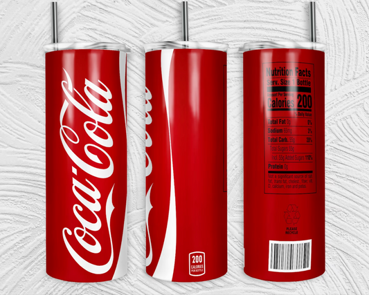 "Coca-Cola" 20oz Personalized Stainless Steel Tumbler with Engraved Name