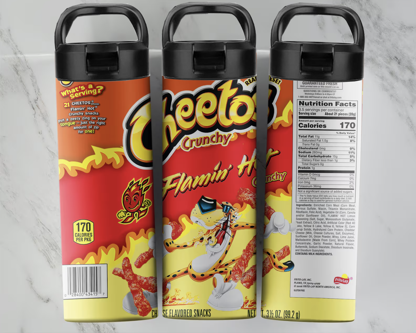 "Cheetos" 20oz Personalized Stainless Steel Tumbler with Engraved Name