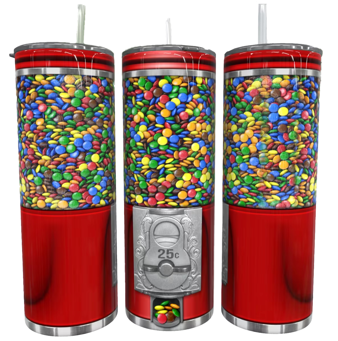 "Candy Machine" (3 Models Available) 20oz Personalized Stainless Steel Tumbler with Engraved Name